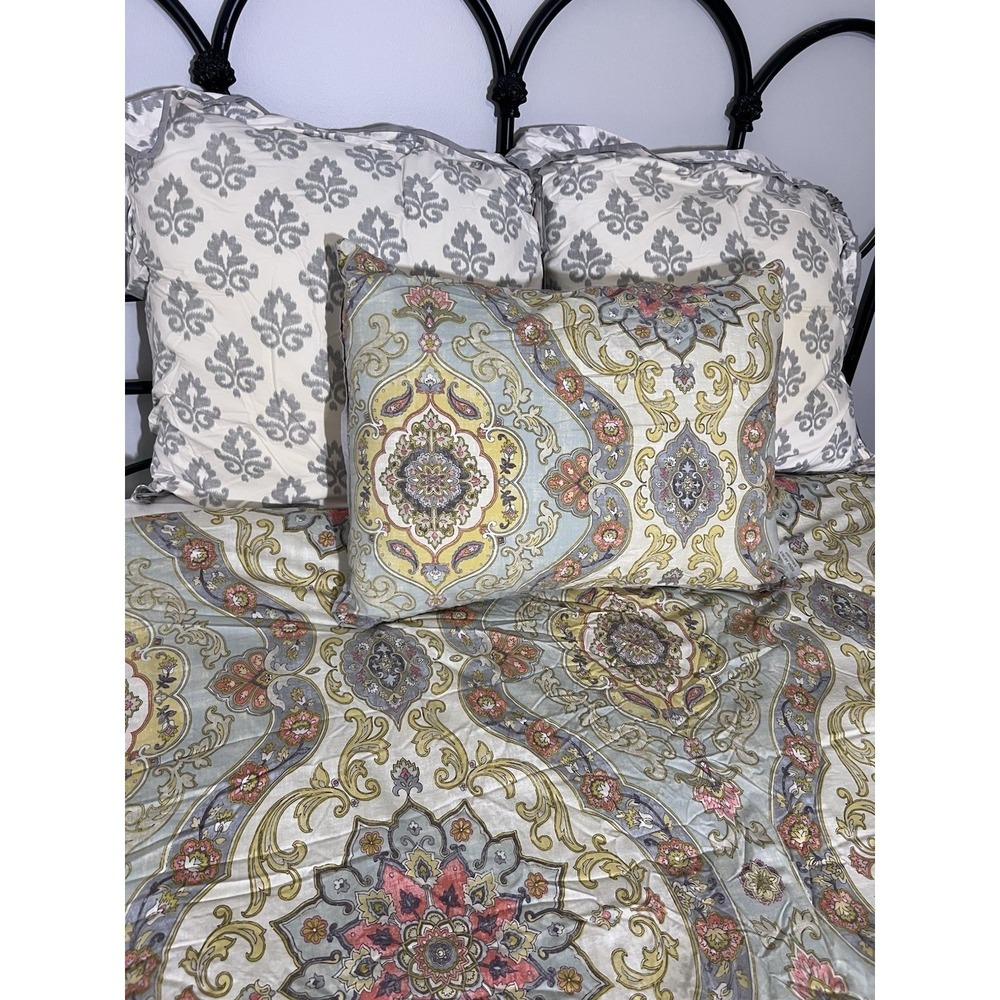 Paisley Mandala Reversible Full/Queen Comforter‎ Set- Nina Campbell 4 Piece Set